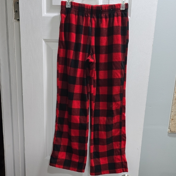 Cozy Kids Red and Black Plaid Pajama Pants - Picture 1 of 7